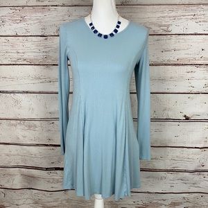 Forever 21 Long Sleeve Dress Baby Blue M